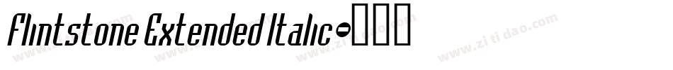 Flintstone Extended Italic字体转换